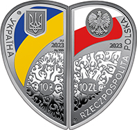 Набір із двох срібних монет “Дружба та братство - найбільше багатство” у футлярі